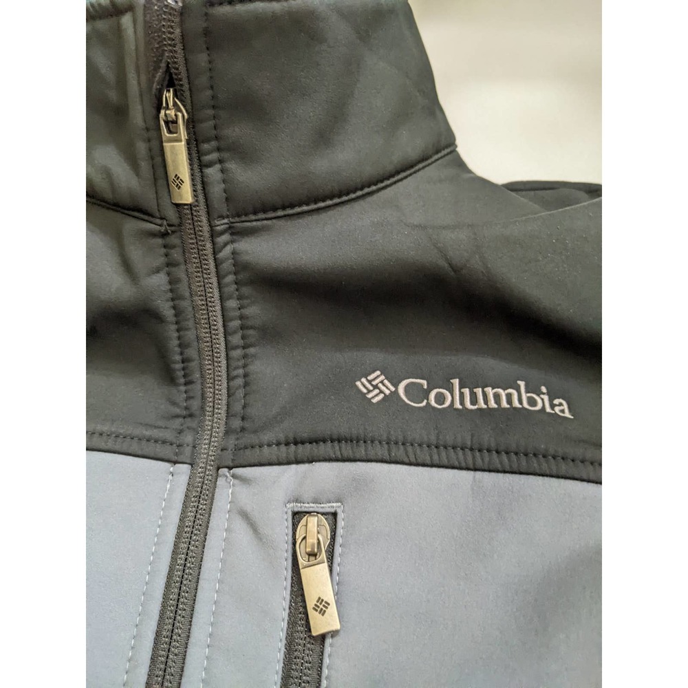 Columbia Ascender Softshell Jacket Black Gray Men… - image 2